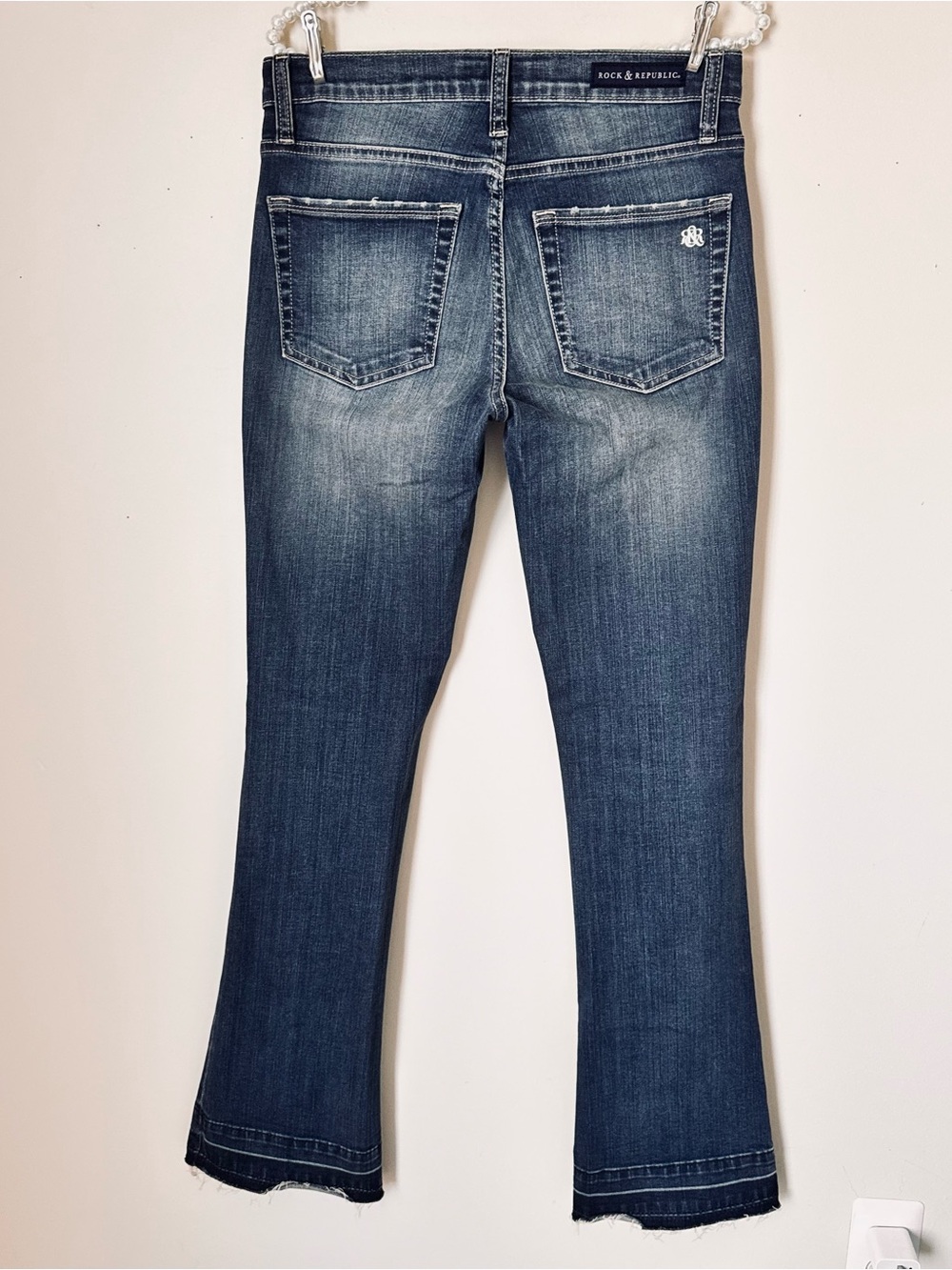 Rock & Republic Women's Medium/Dark Blue Flare Jeans